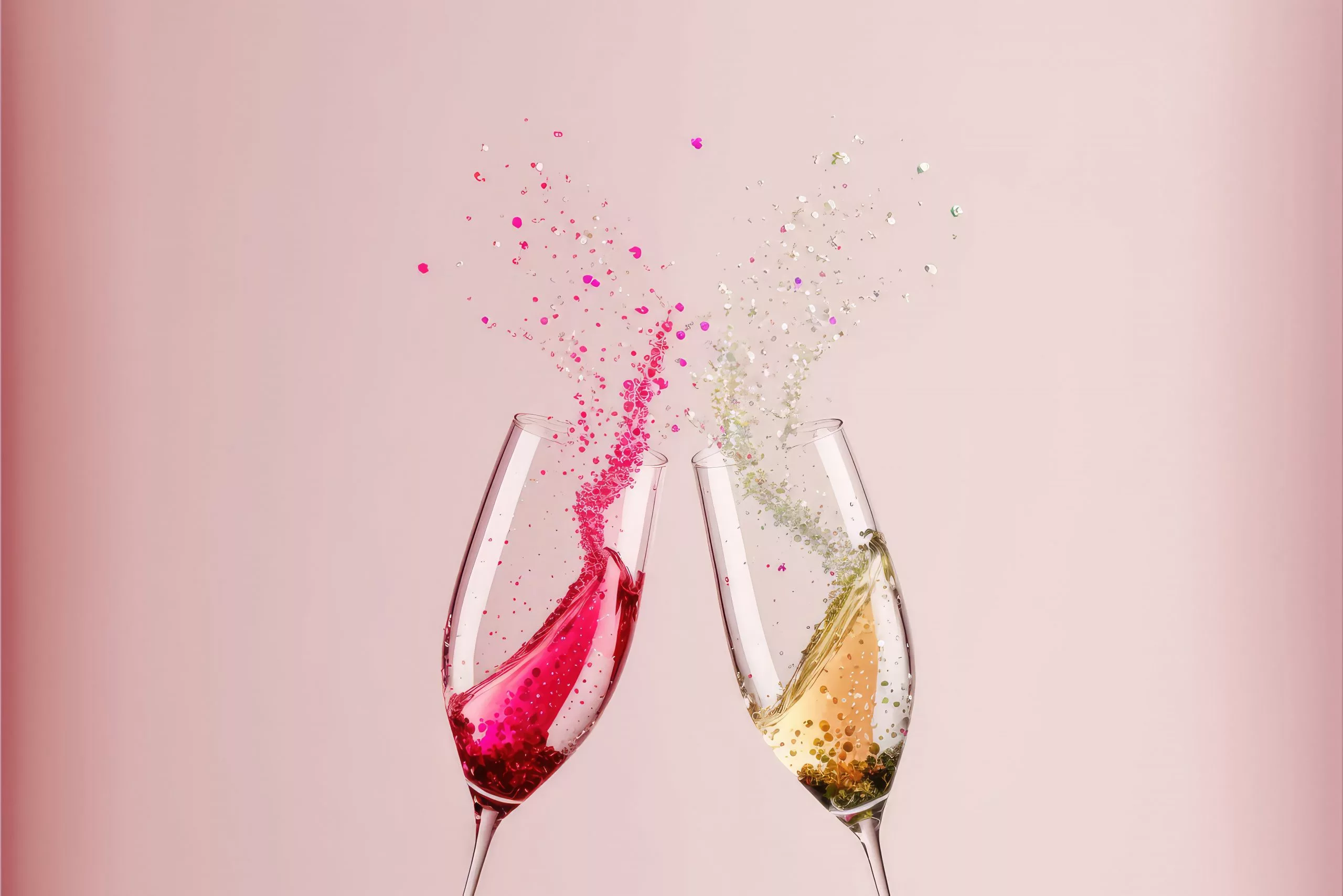 Colorful Champagne Glasses for Enjoying Champagne at Steiger Hotels