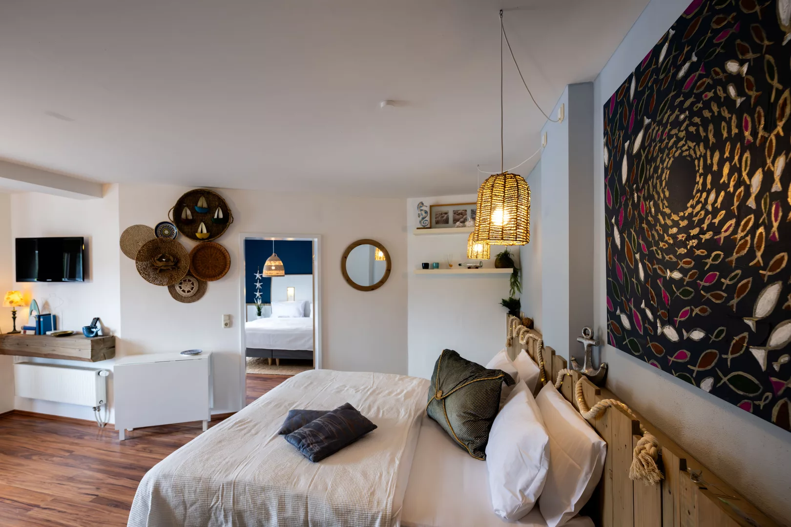 Wohnraum aus dem Apartment 1 des Rathener Hofs